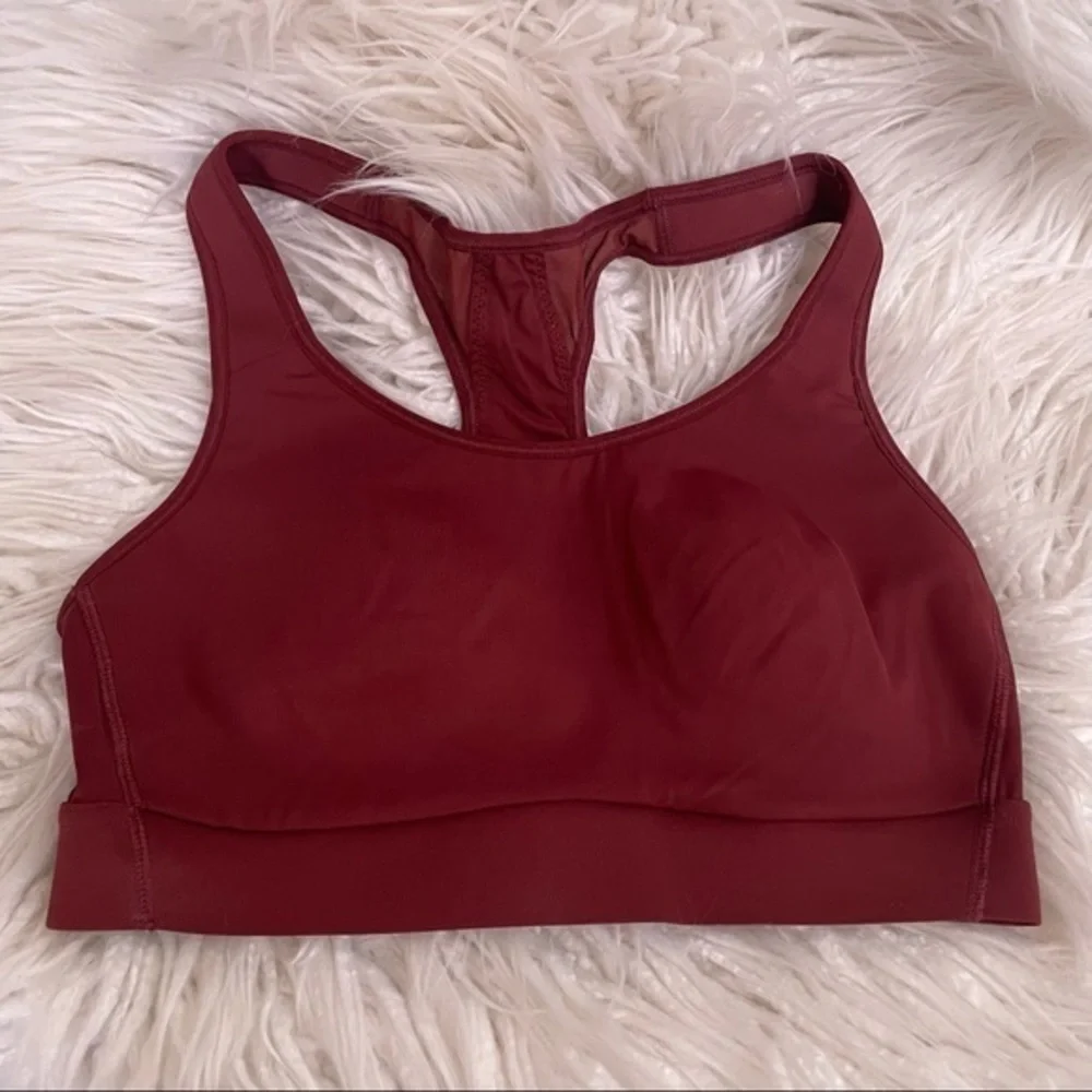 Athleta hustle sports bra rust‎ brown size 34 D/DD